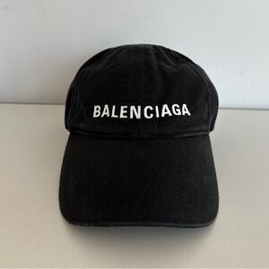 Balenciaga black hat denim vintage hat cap